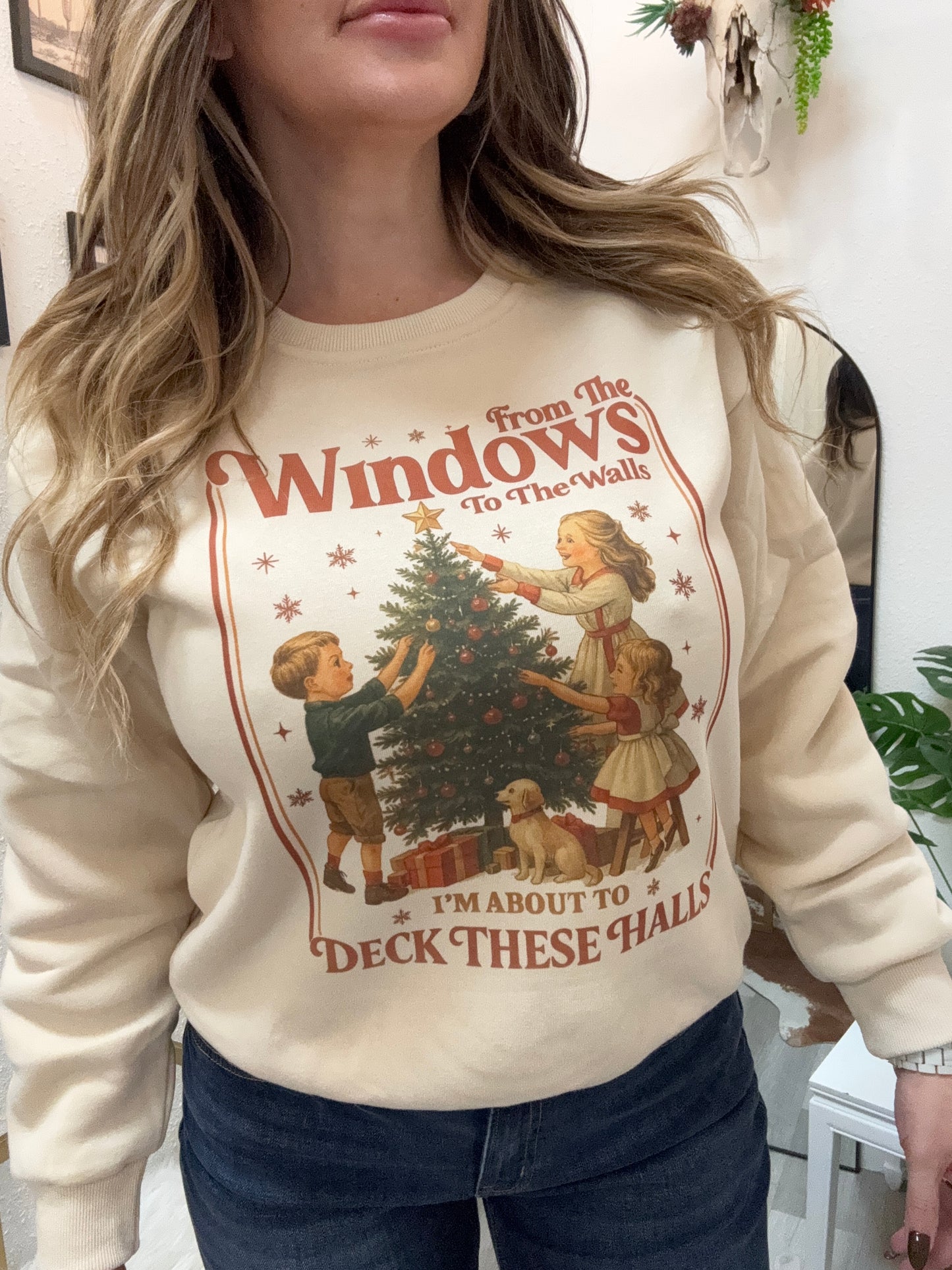 Windows to the Wall- Christmas Crewneck Sweatshirt