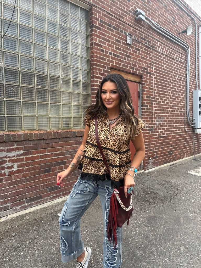 Charmer Leopard Lace Tank – The Pretty Buffalo Boutique