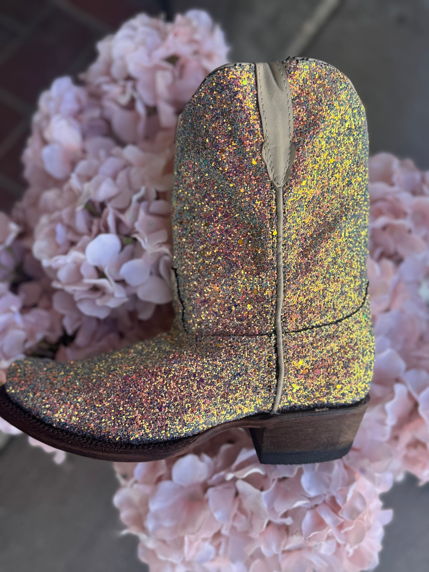 Tanner Mark Kids Youth- Blue Mermaid Cowboy Boots