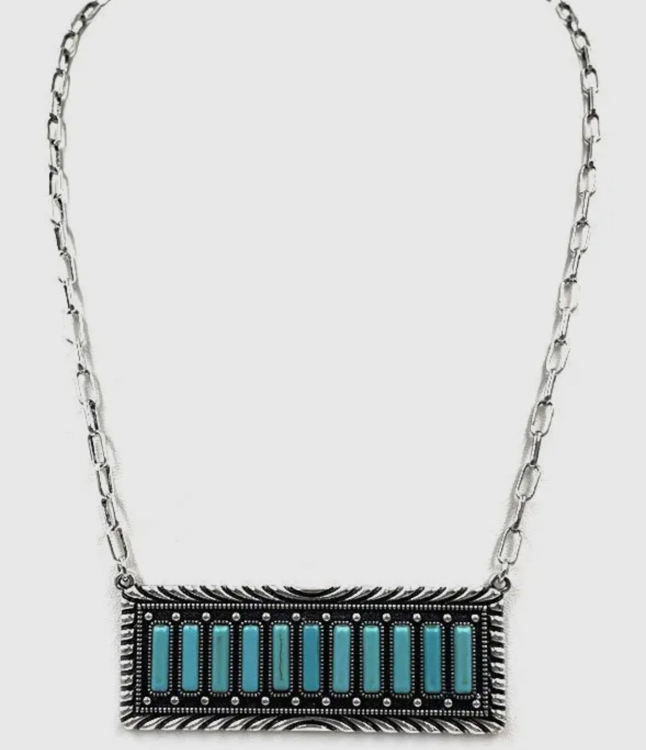 Turquoise Babe Bar Necklace