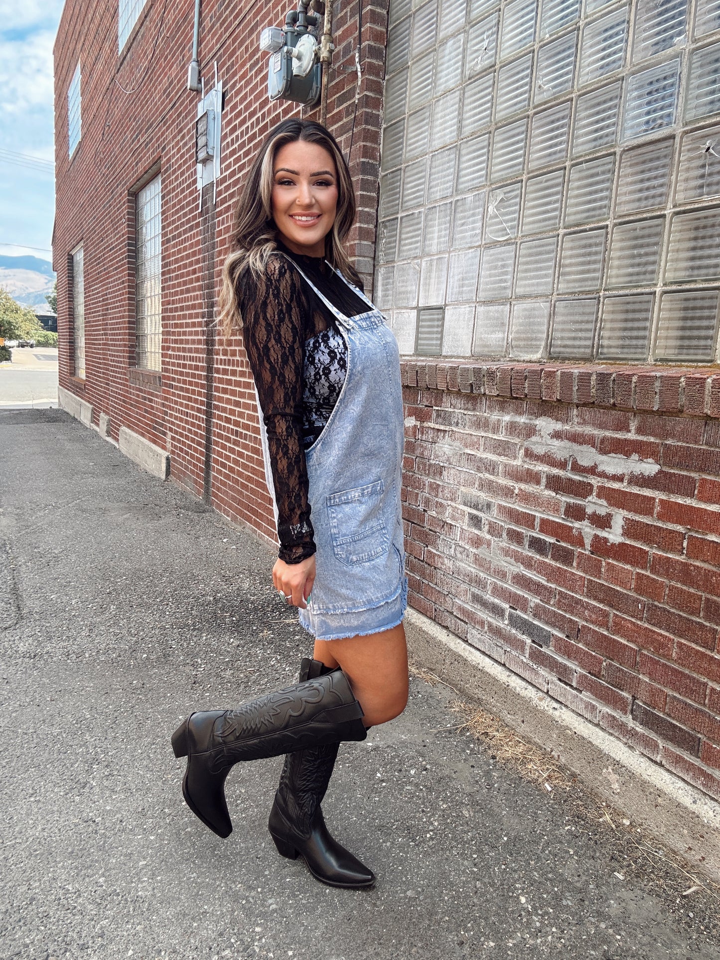 Wapiti Denim Overall Dress- Blue Denim