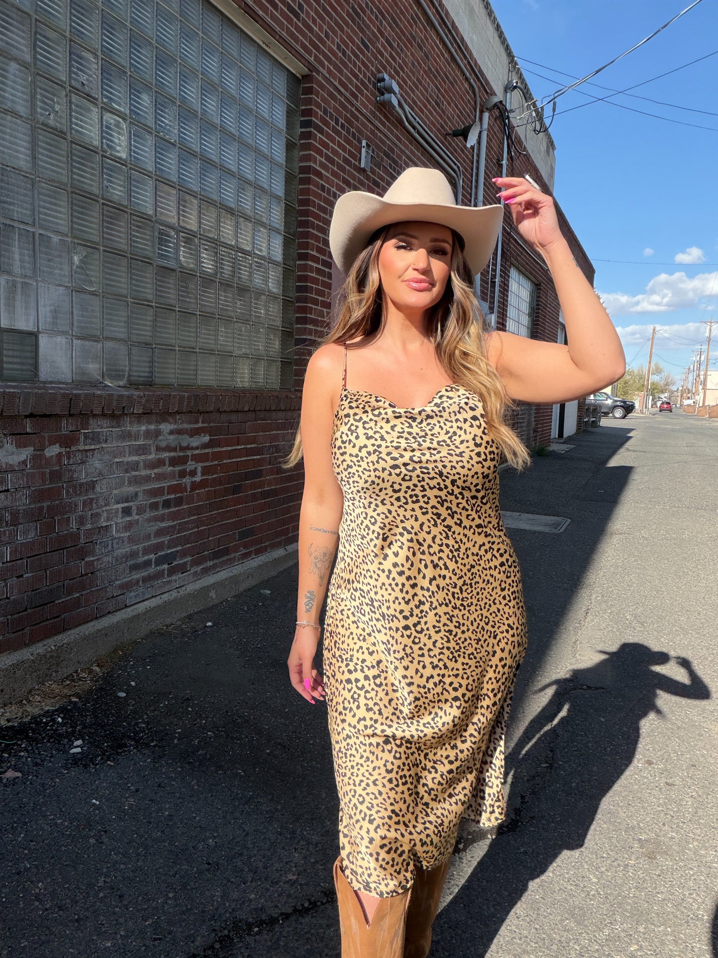 On the Prowl Leopard Silk Slip Dress