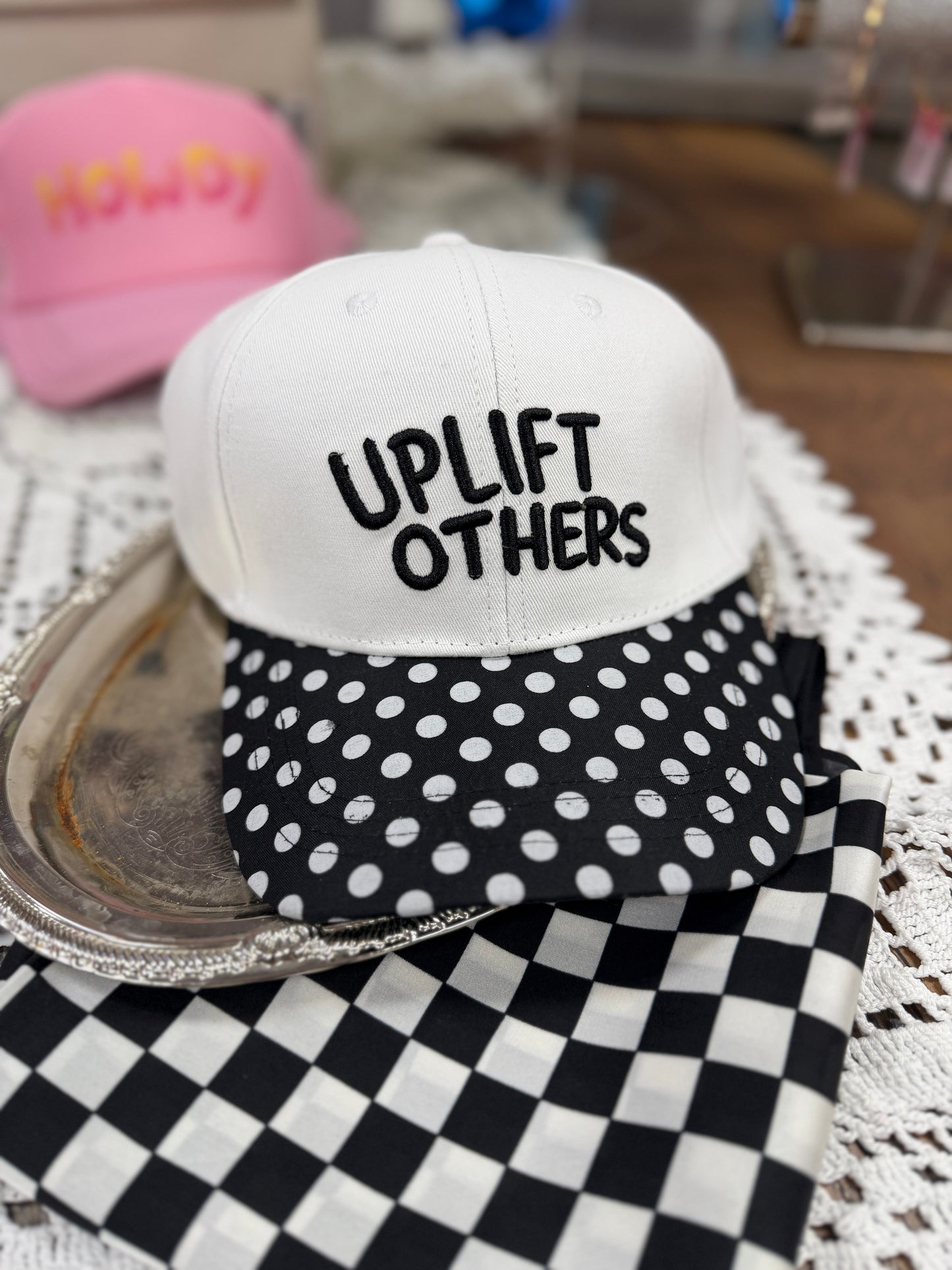 Uplift Others Polka Dot Trucker