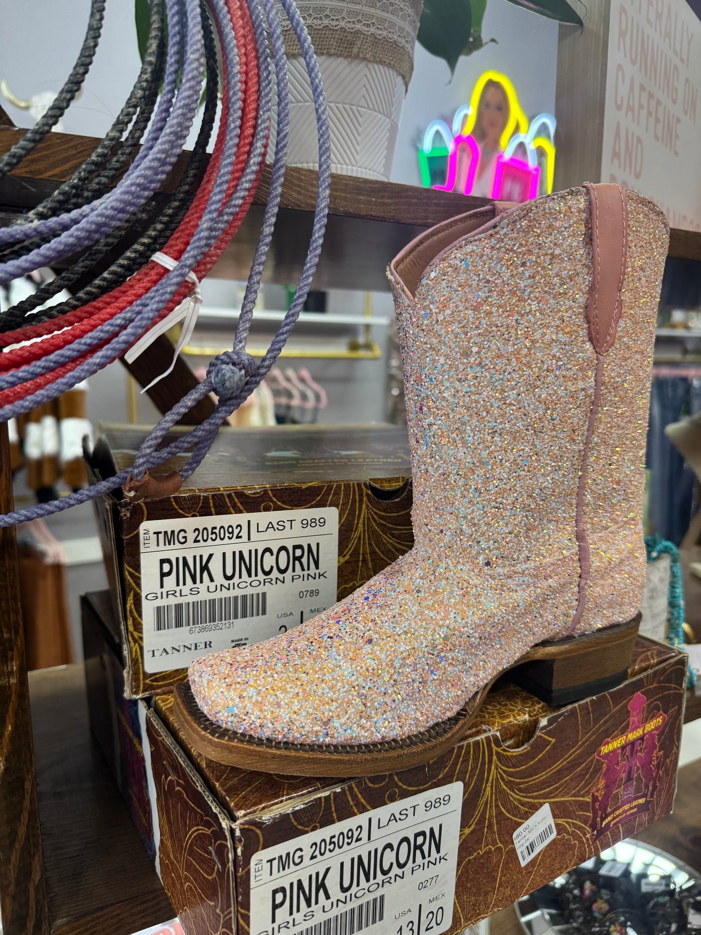 Tanner Mark Kids Pink Unicorn Boots