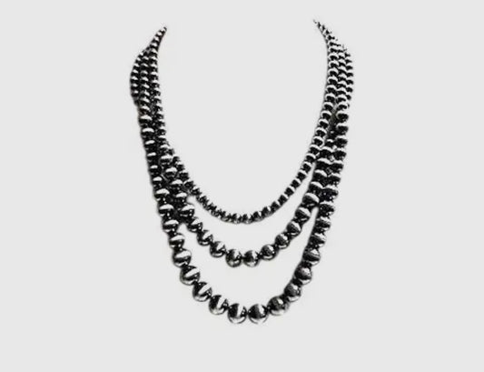 Stallion Stack Western Pearl Necklace