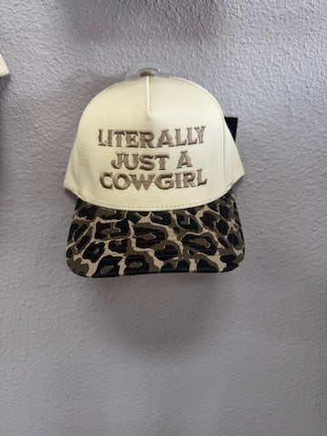 Literally Just A Cowgirl Trucker- Leopard