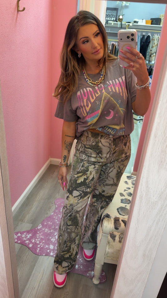 Cutie Camo Wide Leg Denim Jean
