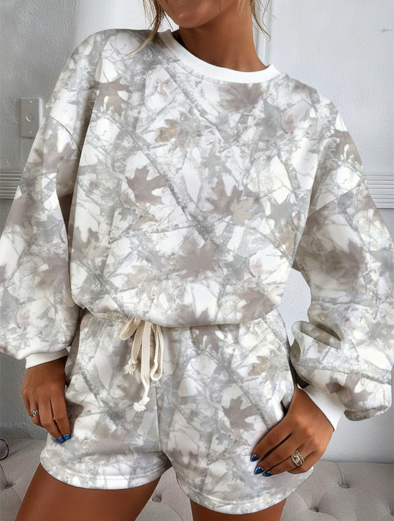 She's A Keeper Camouflage Sweat Set- White Camo