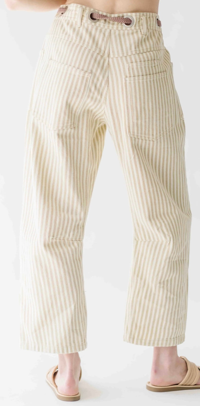 Twilly Striped Barrel Twill Jean