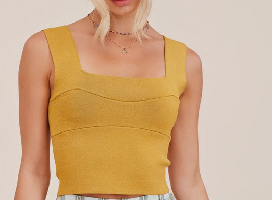 Big Horn Bandage Tank- Yellow