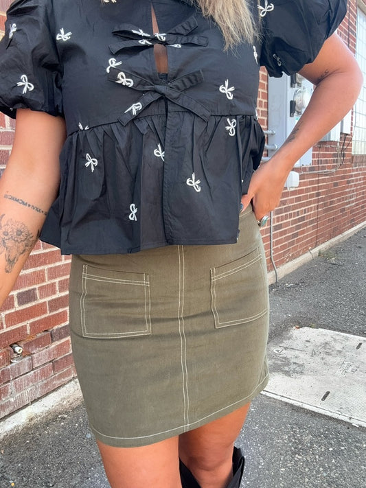 Charlee Skirt - Olive