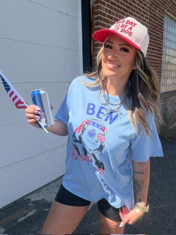 Ben Drankin Graphic Tee- Baby Blue