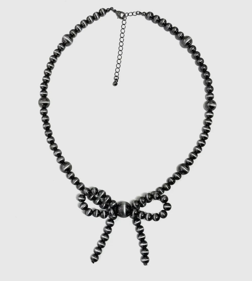 Pearl Bow Tie Necklace
