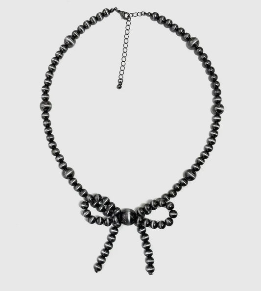Pearl Bow Tie Necklace