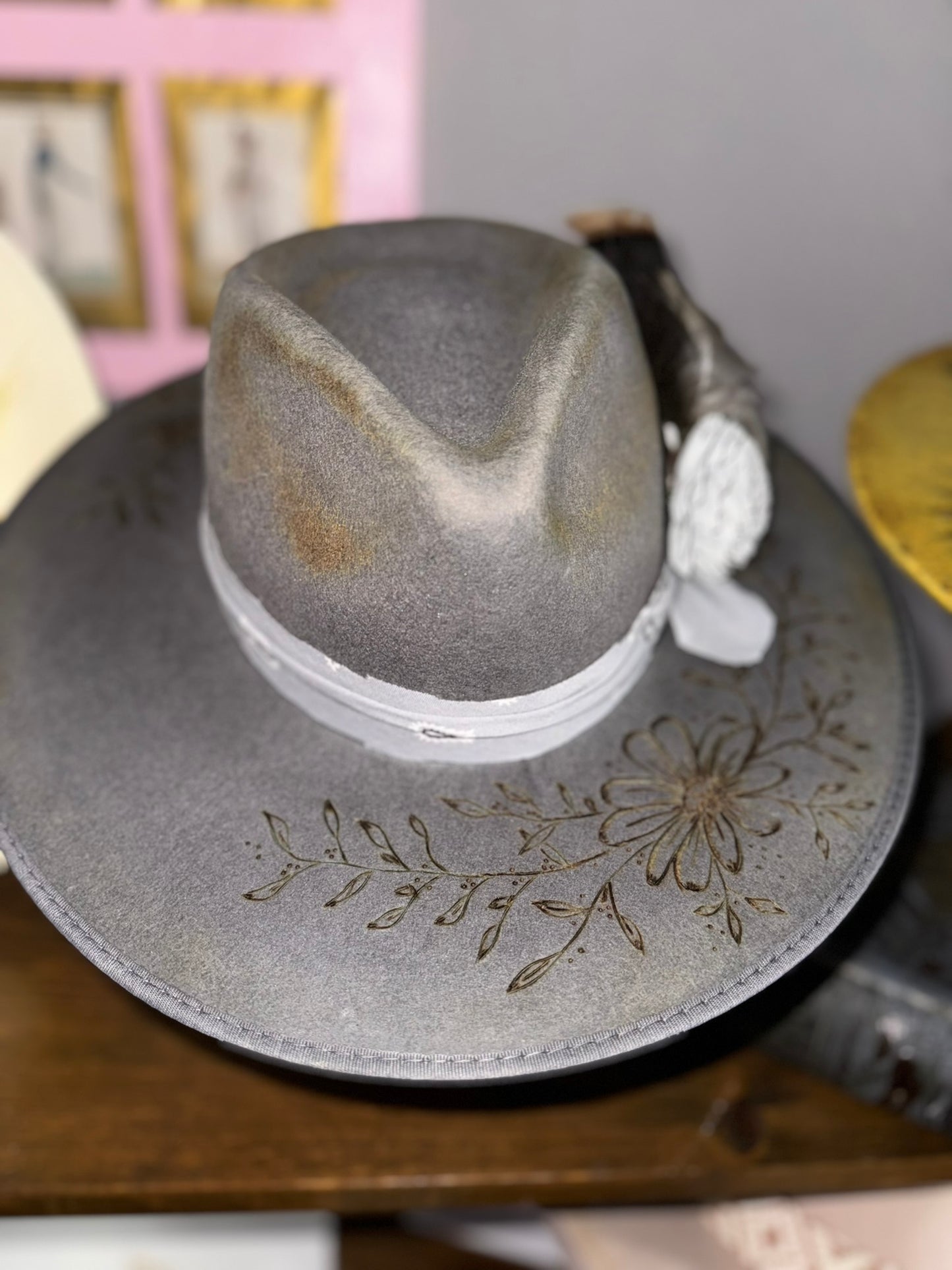 Dusty Wyoming Paintbrush Burned Hat