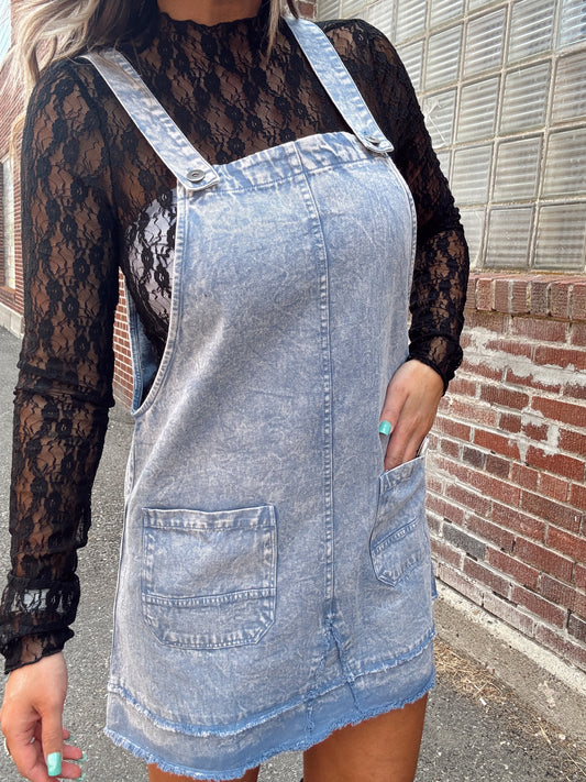 Forest Sheer Layer Shirt- Black Lace