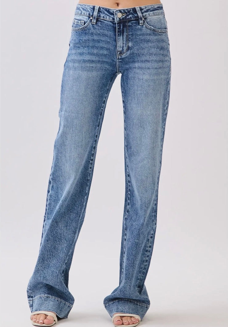 Rodeo Nights Jeans Mid Rise- Medium Wash