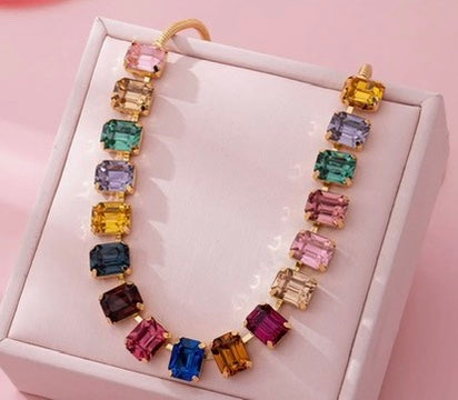 Rainbow Neon Cowgirl Necklace