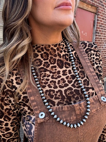 Forest Sheer Layer Shirt- Leopard
