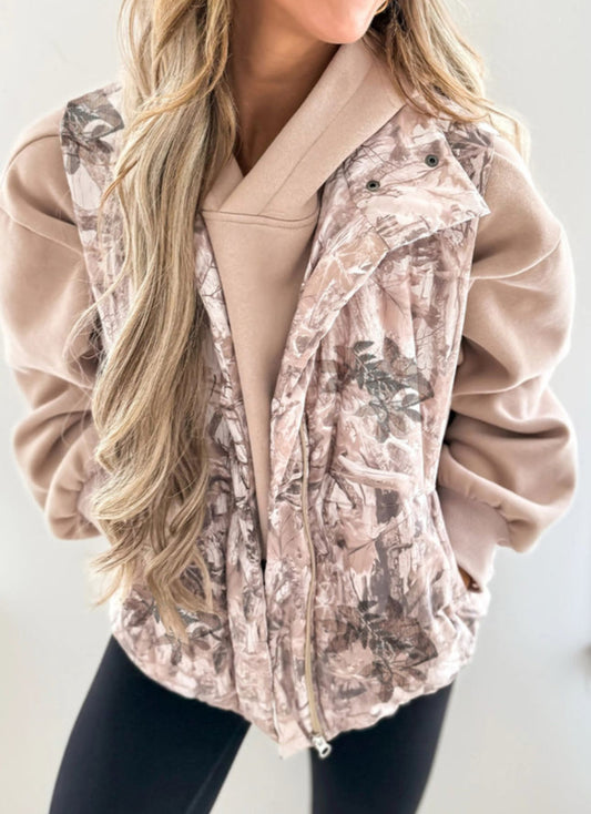 Corral Camo Puff Vest- Taupe