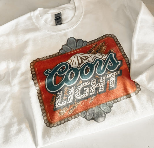 Turquoise Drippin, Coors Sippin- White