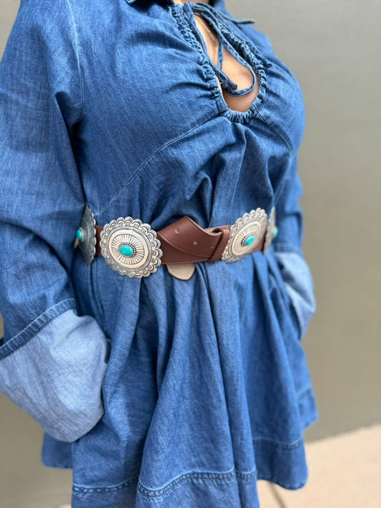 Scalloped and Sass Concho Belt
