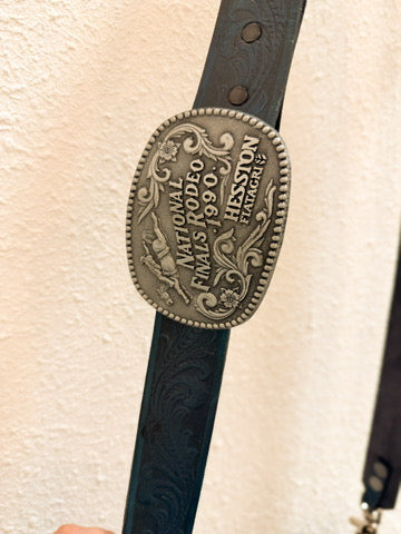 Handmade Leather Crossbody Bag- Turquoise Outlaw