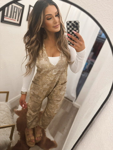 PB Luxe Camo Print Jogger Jumper Romper