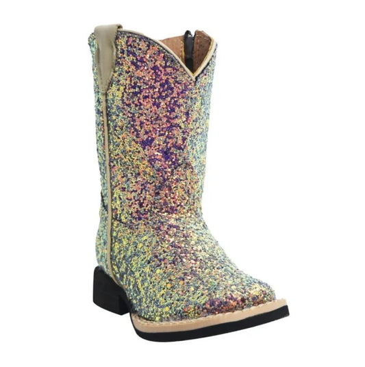 Tanner Mark Kids Youth- Blue Mermaid Cowboy Boots