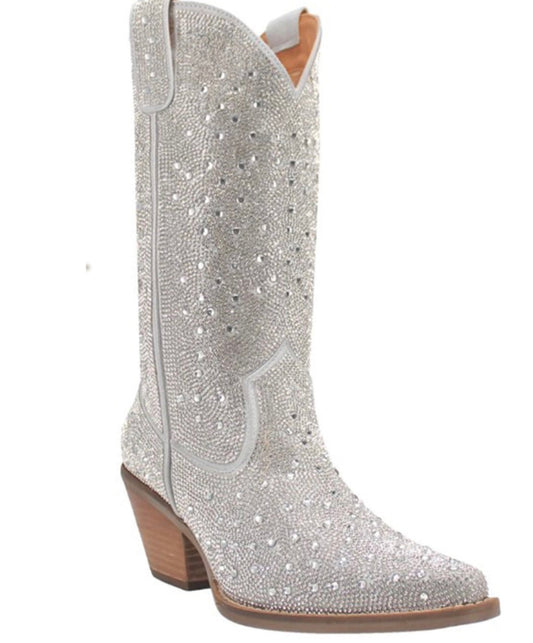Dingo Silver Dollar Rhinestone Boot