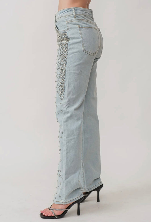 Hello Dolly Rhinestone Denim