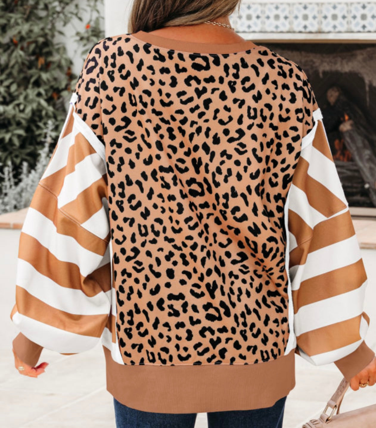 Layla Leopard Patchwork Sweater