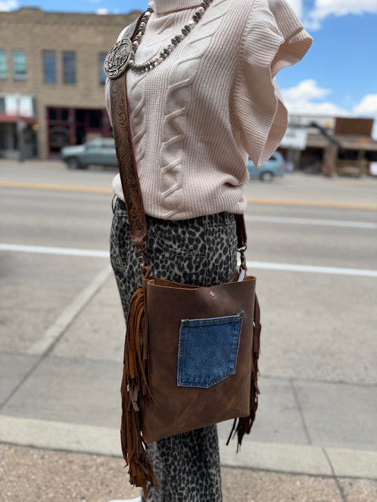 Wrangler Luxe Genuine Leather Crossbody Purse