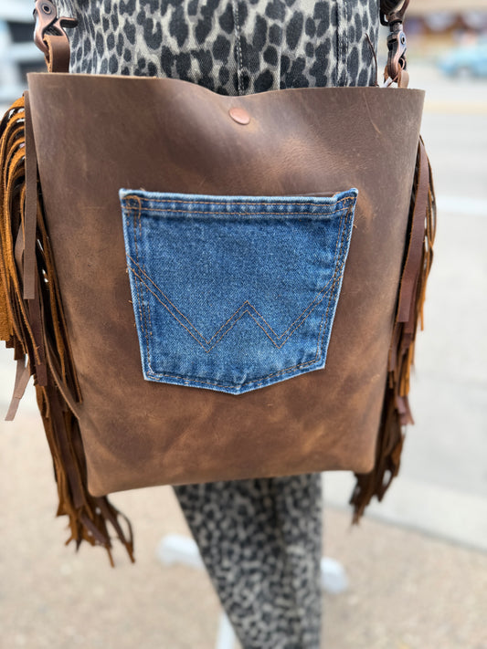Wrangler Luxe Genuine Leather Crossbody Purse