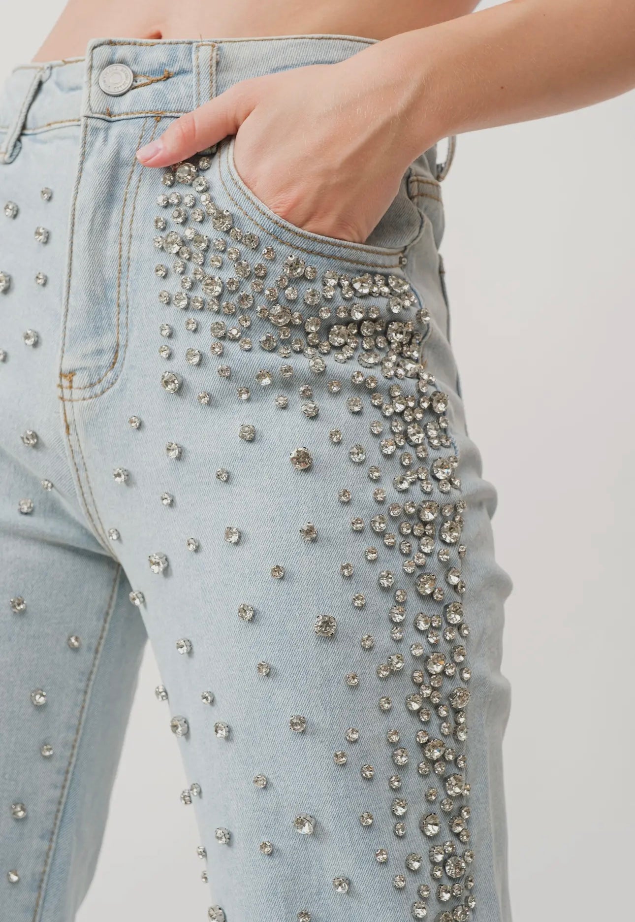 Hello Dolly Rhinestone Denim