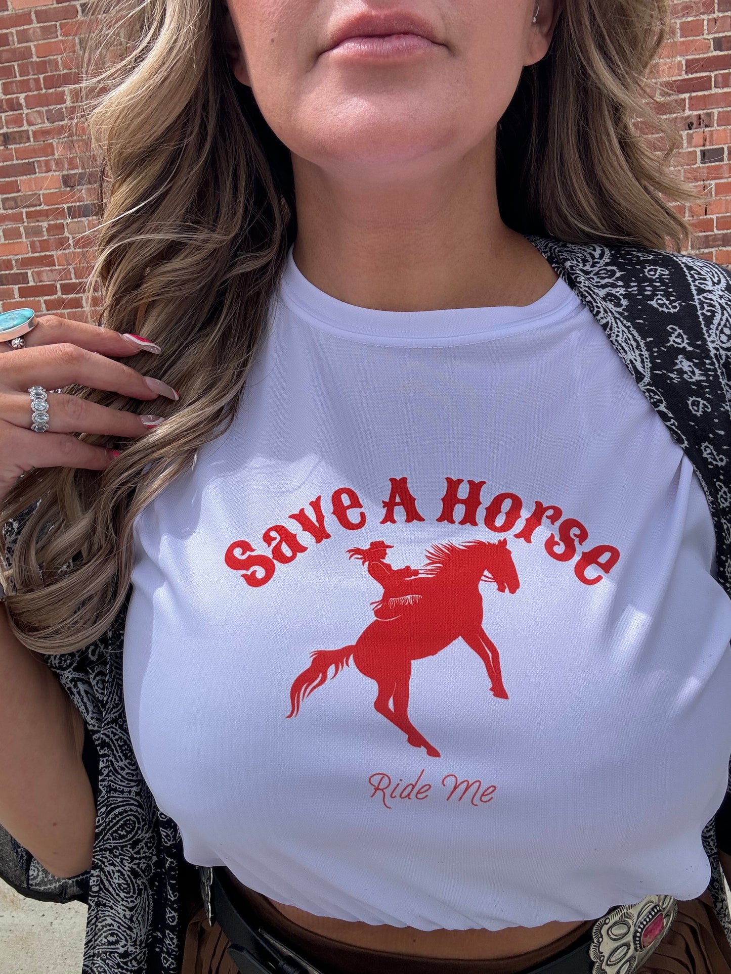 Save a Horse Tee- White