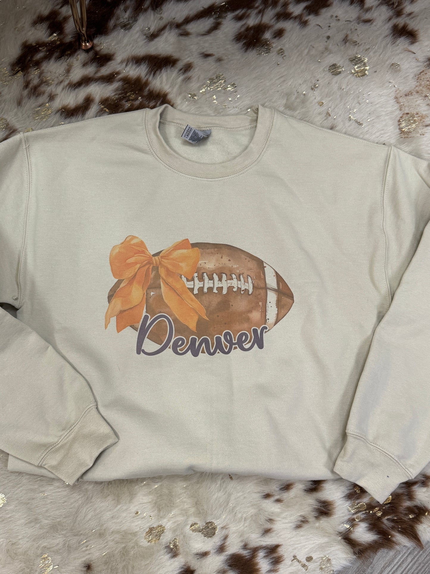 Denver Bronco Coquette Crewneck