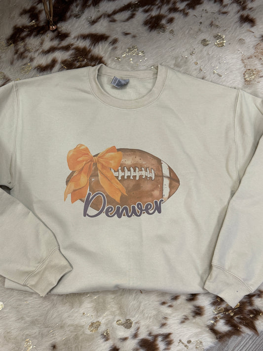 Denver Bronco Coquette Crewneck