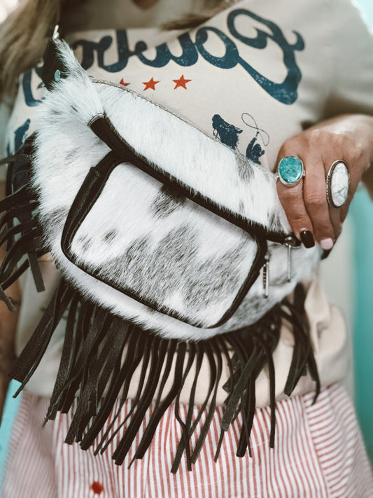 Eagle Nest Cowhide Fanny Pack
