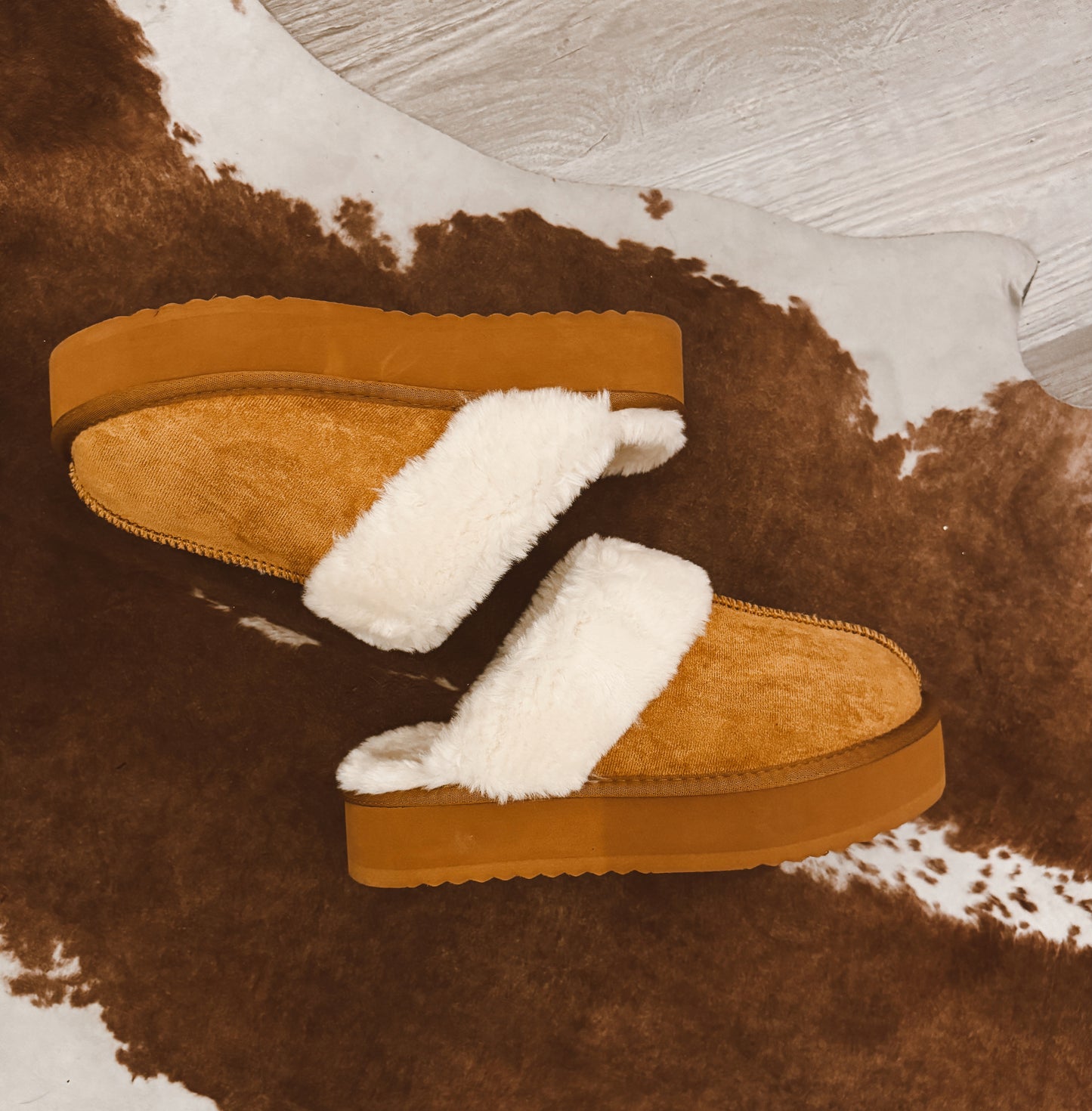 Bailey Fur Lined Slipper Slide Shoe