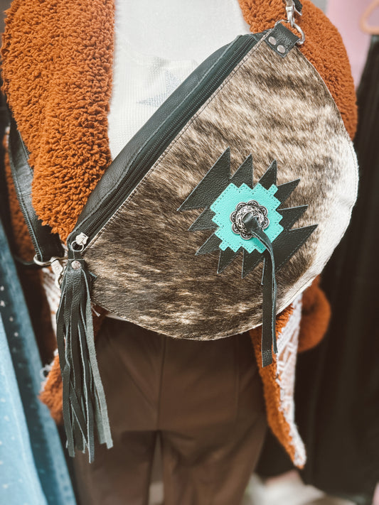 Wakely Cowhide Fanny Pack/ Sling Bag